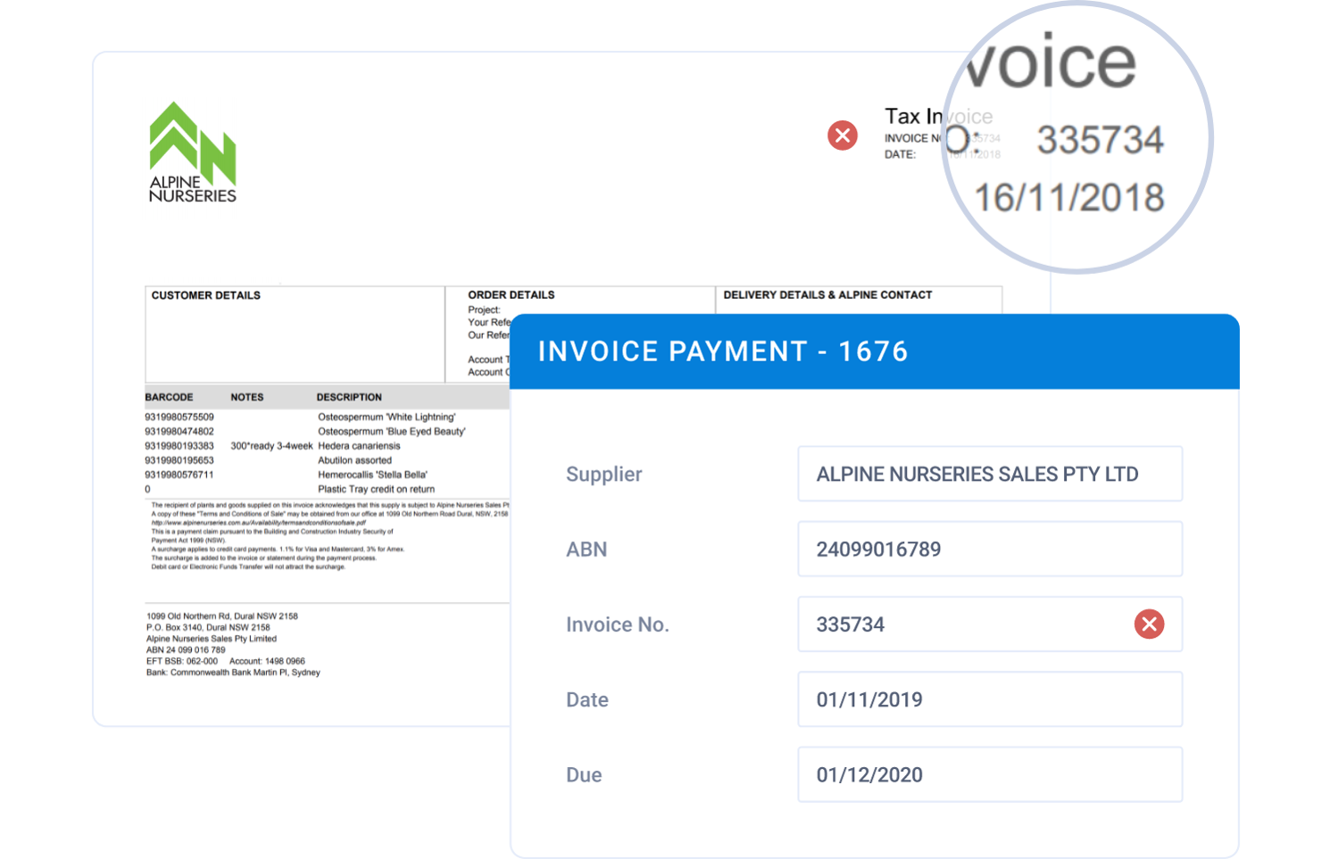 Duplicate invoice check