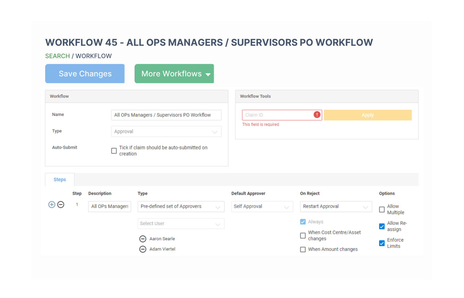 Purchasing Workflows